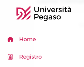 Menu della piattaforma Pegaso con la voce Registro evidenziata